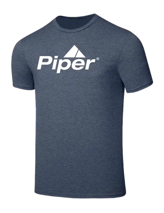 Seriously Soft Heathered Navy T-Shirt w/Piper Logo