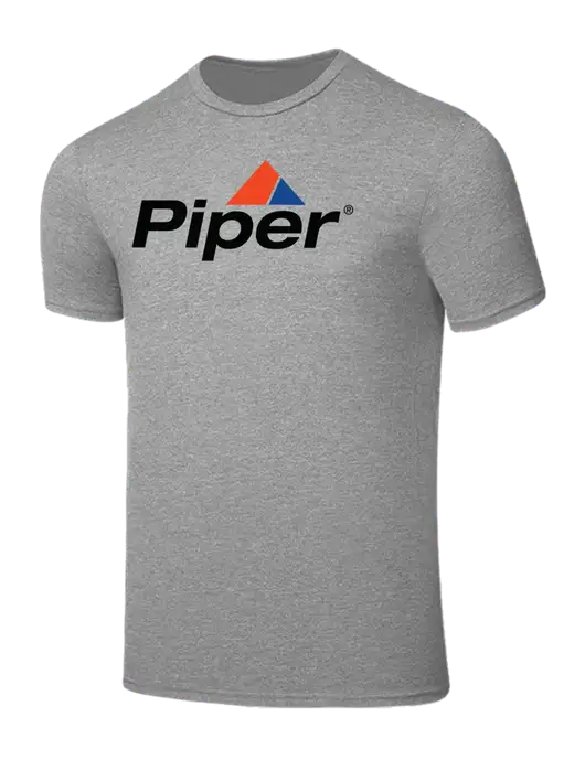 Seriously Soft Light Heather Grey T-Shirt w/Piper Logo