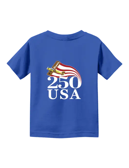 Rabbit Skins Royal Toddler Fine Jersey Tee w/250 USA Design Logo, Piper Team Logo