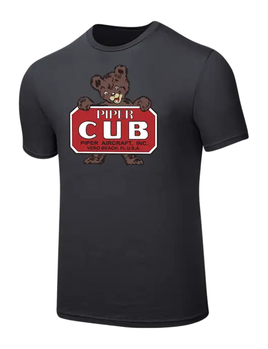 Seriously Soft Charcoal T-Shirt w/Piper Cub Logo