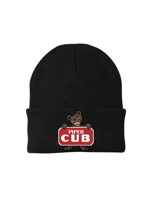Black Knit Cap w/Piper Cub Logo
