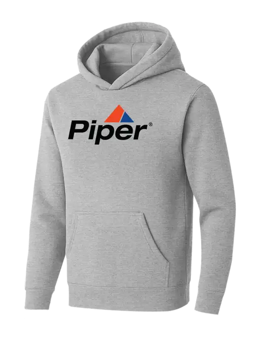 BELLA+CANVAS Light Grey Heather Sponge Fleece Pullover Hoodie w/Piper Logo