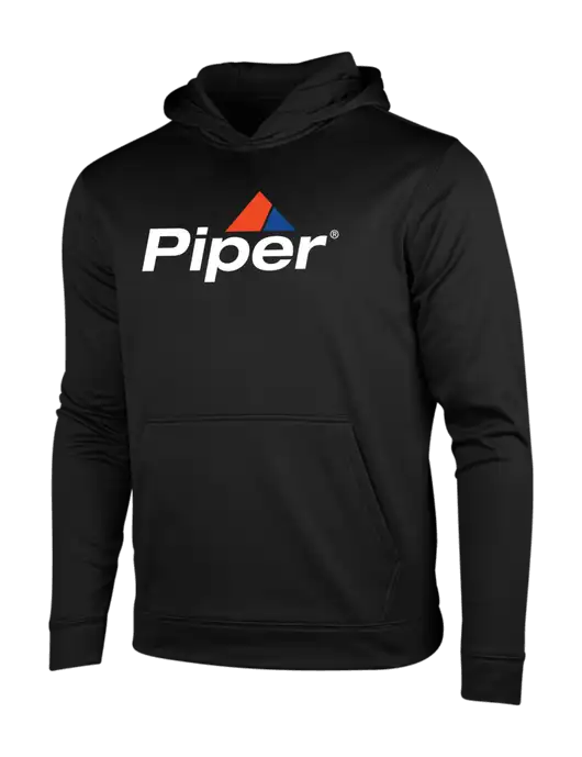 Black Fleece Sport-Wick Hooded Pullover w/Piper Logo