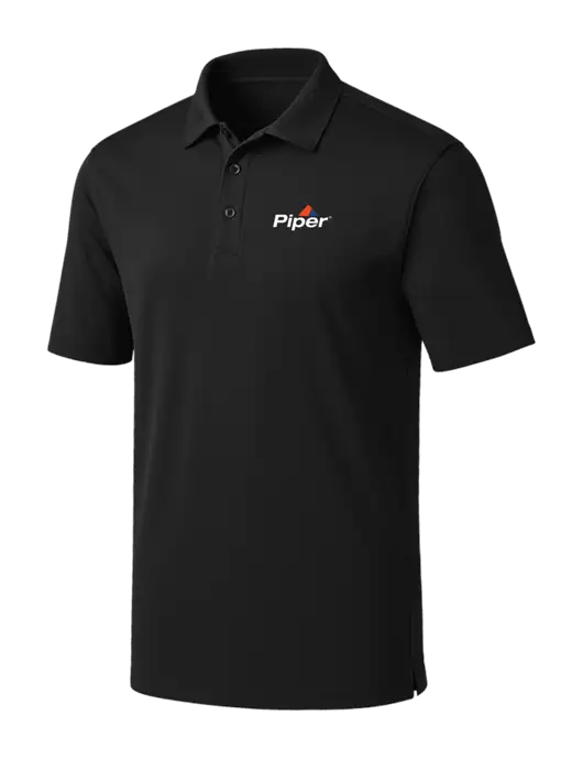 Black Silk Touch Performance Polo w/Piper Logo