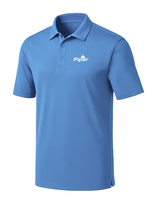 Carolina Blue Silk Touch Performance Polo w/Piper Logo