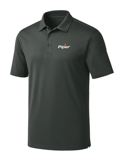 Dark Grey Silk Touch Performance Polo w/Piper Logo