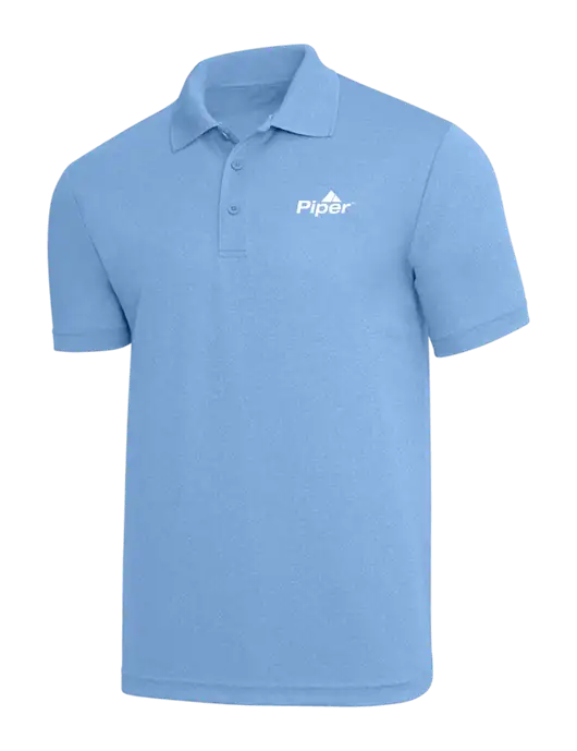 Light Royal Heather PosiCharge RacerMesh Polo w/Piper Logo