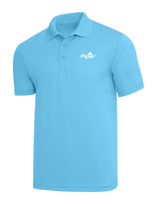 Light Sapphire Heather PosiCharge RacerMesh Polo w/Piper Logo