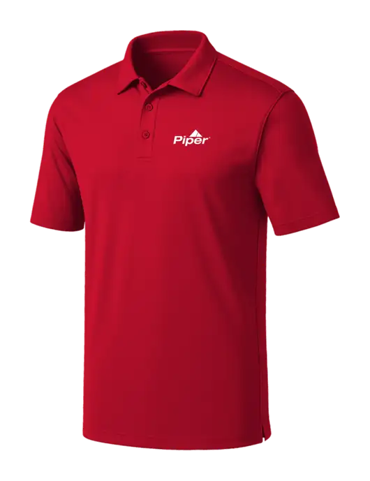 Red Silk Touch Performance Polo w/Piper Logo