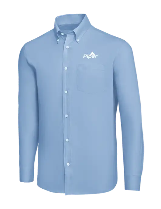 Brooks Brothers Light Blue Wrinkle-Free Stretch Nailhead Shirt w/Piper Logo