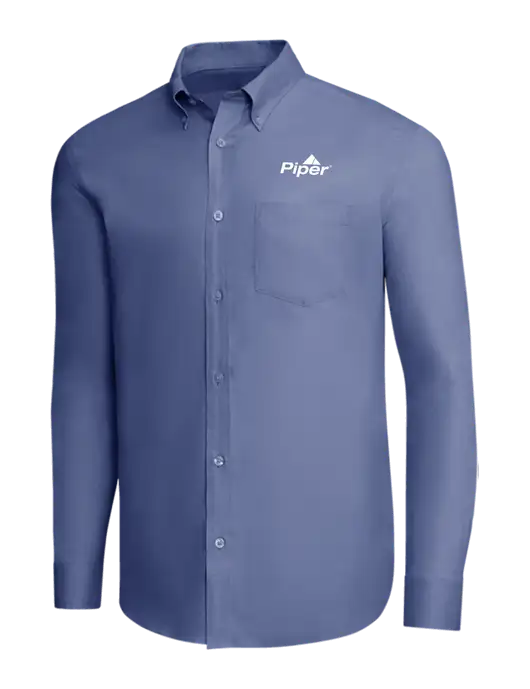 Brooks Brothers Light Navy Wrinkle-Free Stretch Pinpoint Shirt w/Piper Logo