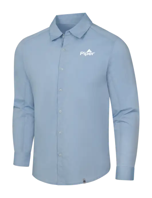 OGIO Light Blue Commuter Woven Shirt w/Piper Logo