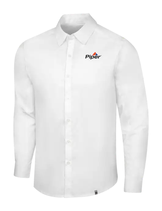 OGIO White Commuter Woven Shirt w/Piper Logo
