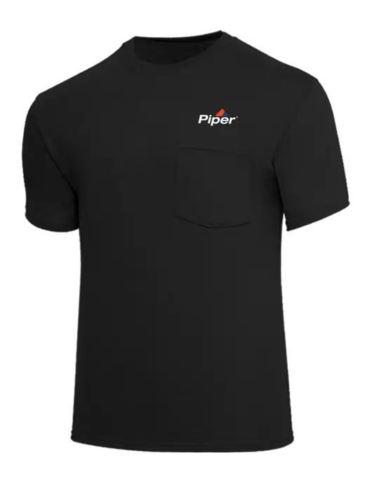 Core Blend Black Pocket T-Shirt w/Piper Logo