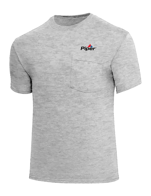Core Blend Light Grey Heather Pocket T-Shirt w/Piper Logo