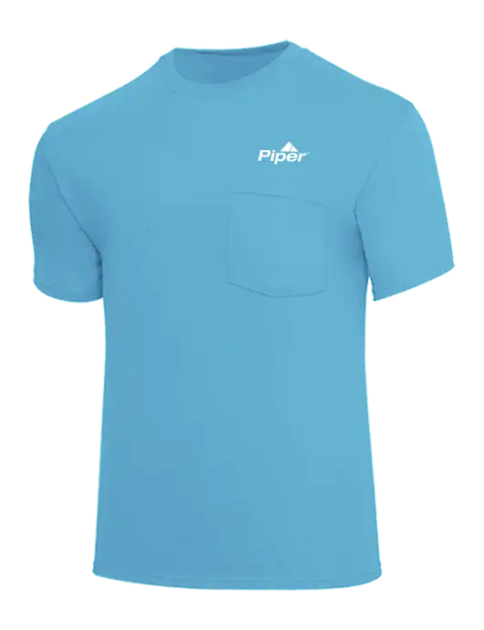 Core Blend Light Sapphire Blue Pocket T-Shirt w/Piper Logo