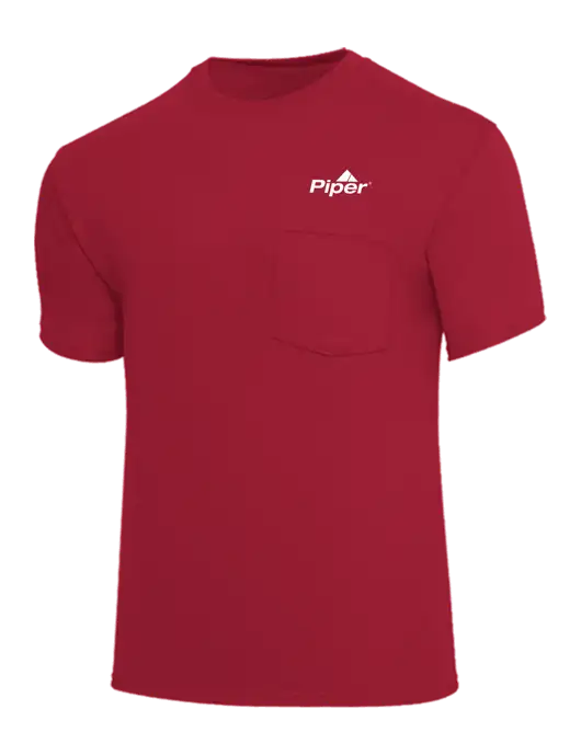 Core Blend Red Pocket T-Shirt w/Piper Logo