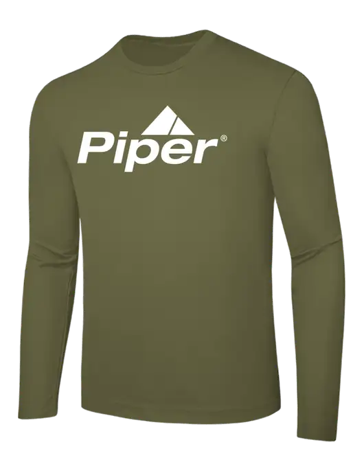 Long Sleeve Light Olive PosiCharge Competitor Tee w/Piper Logo
