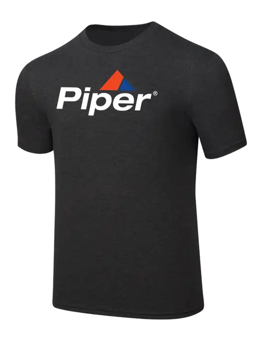 Simply Soft Black Frost 4.5oz  Poly/Combed Ring Spun Cotton T-Shirt w/Piper Logo