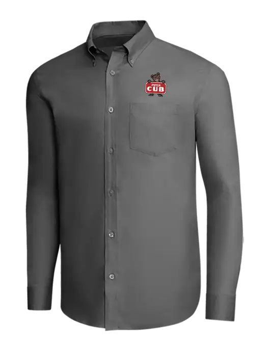 Brooks Brothers Dark Grey Wrinkle-Free Stretch Pinpoint Shirt w/Piper Cub Logo