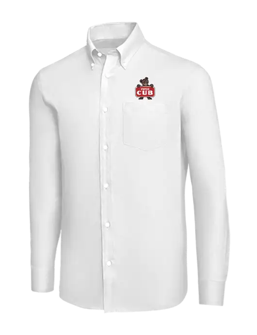 Brooks Brothers White Wrinkle-Free Stretch Nailhead Shirt w/Piper Cub Logo