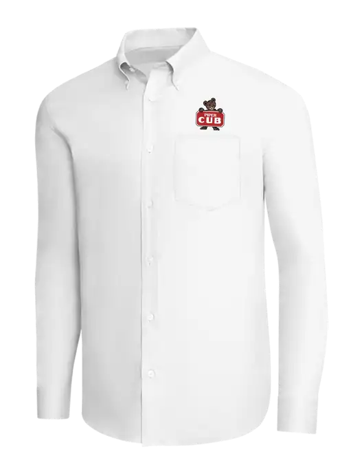 Brooks Brothers White Wrinkle-Free Stretch Pinpoint Shirt w/Piper Cub Logo