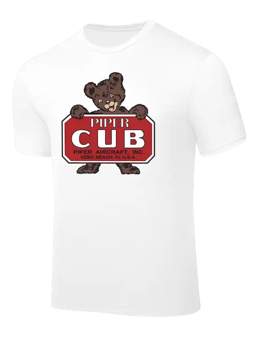 White PosiCharge Competitor Tee w/Piper Cub Logo