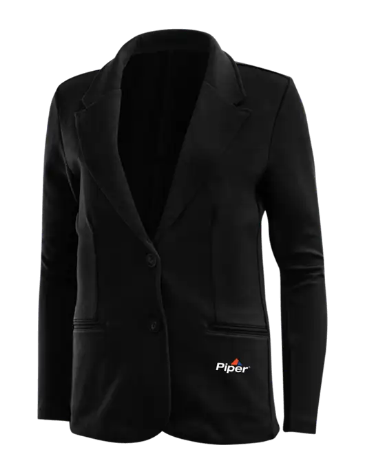 Black Womens Knit Blazer w/Piper Logo