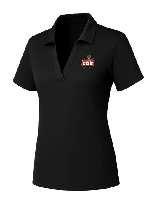 Womens Black PosiCharge RacerMesh Polo w/Piper Cub Logo