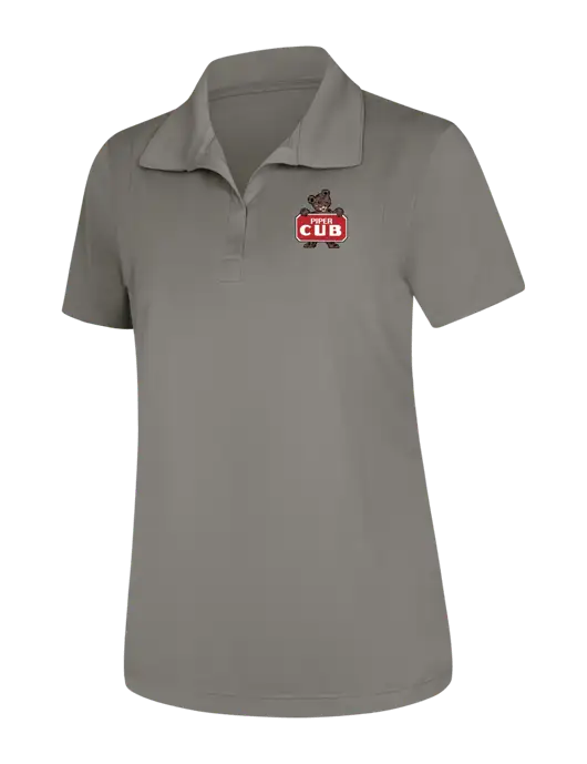 Womens Medium Grey Micropique Sport-Wick Polo w/Piper Cub Logo