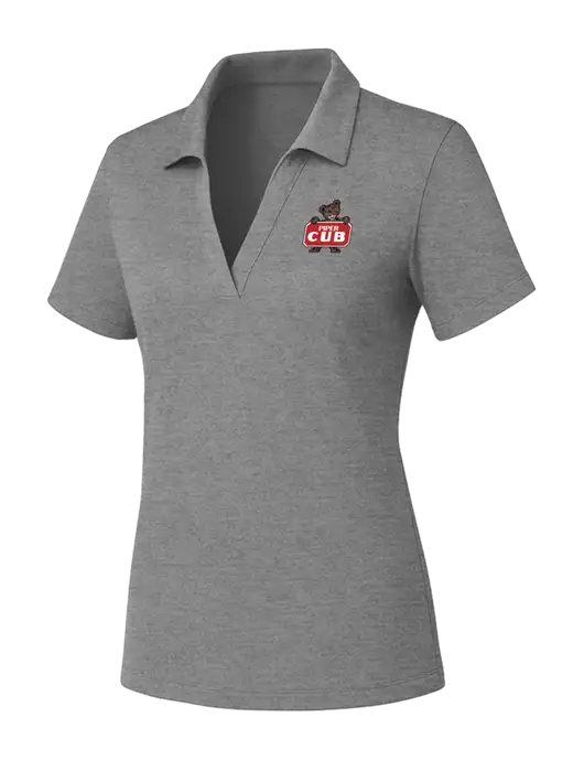 Womens Medium Grey Heather PosiCharge RacerMesh Polo w/Piper Cub Logo