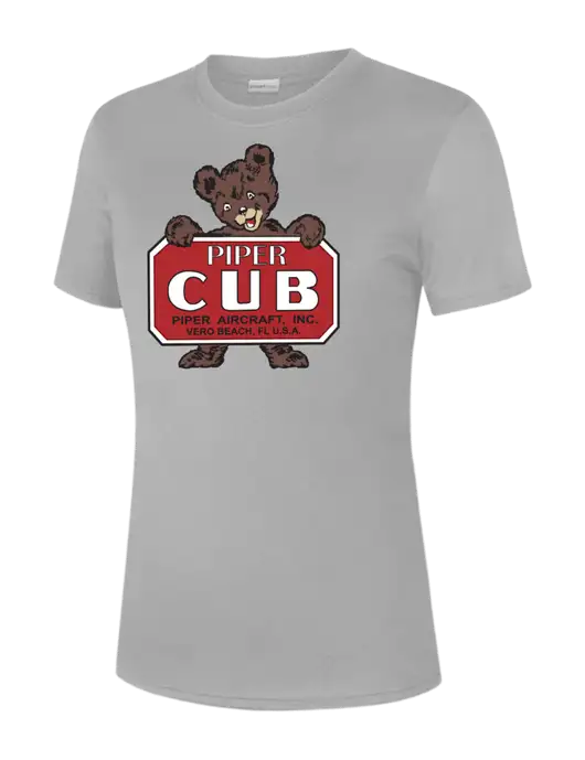  Womens Light Grey PosiCharge Competitor Tee w/Piper Cub Logo
