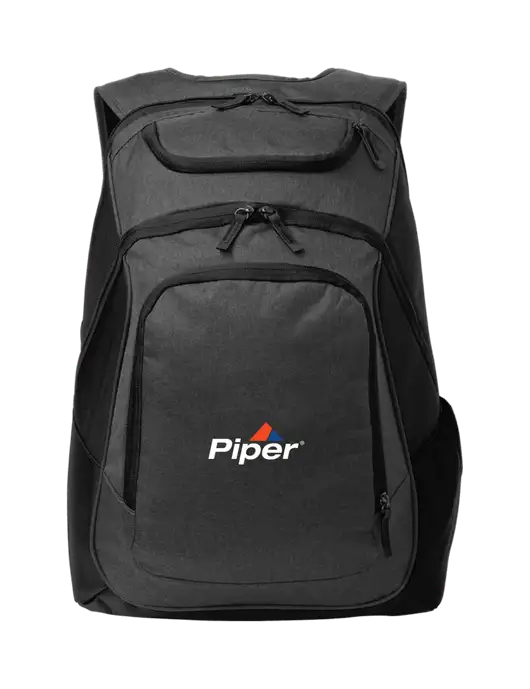 Executive Graphite Heather/Black Laptop Backpack w/Piper Logo