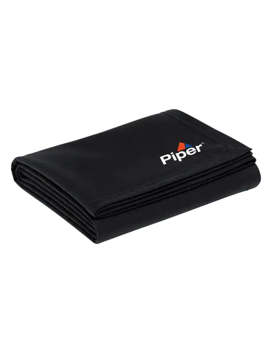 Recycled Black Blanket w/Piper Logo