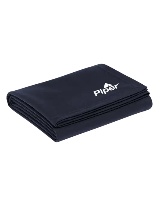 Recycled True Navy Blanket w/Piper Logo