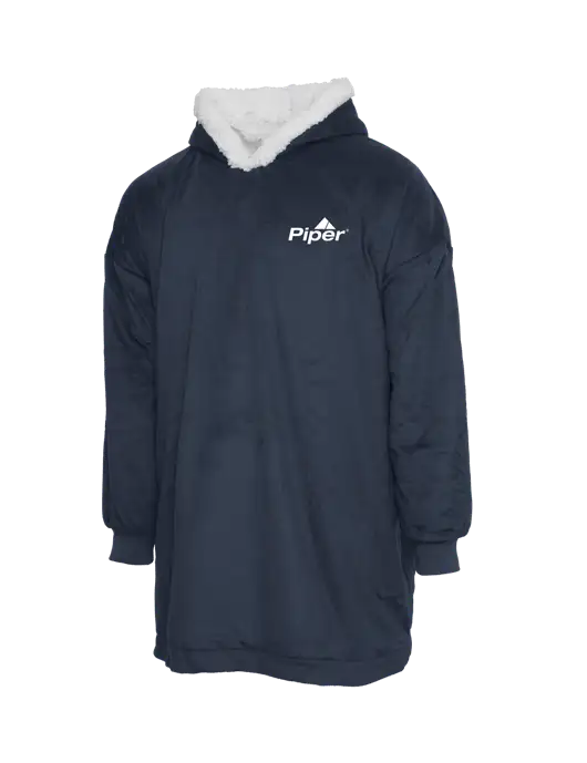 Wearable Lodge Navy Blanket w/Piper Logo