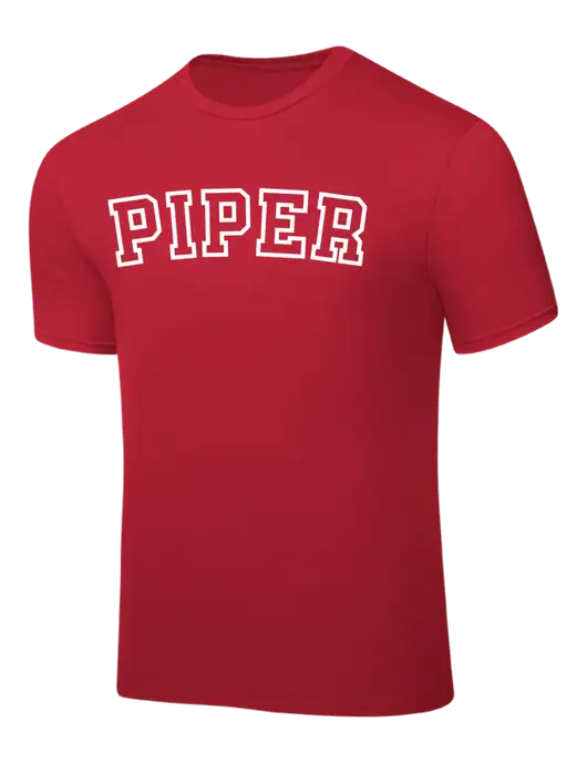 Red PosiCharge Competitor Tee w/Piper Collegiate Logo