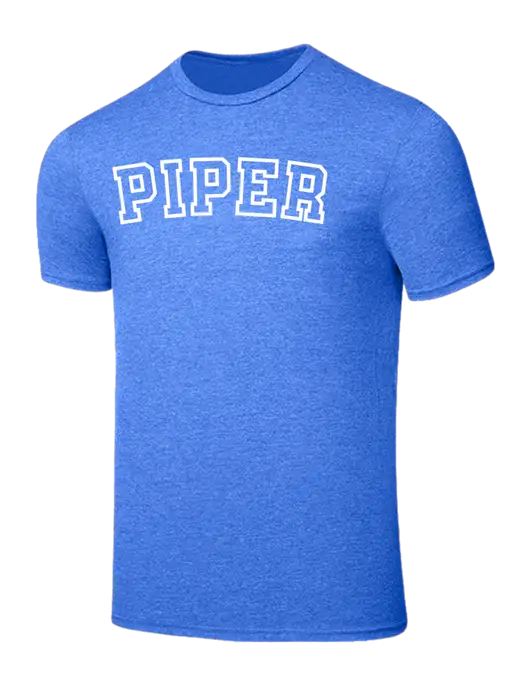 Seriously Soft Heathered Royal T-Shirt w/Piper Collegiate Logo