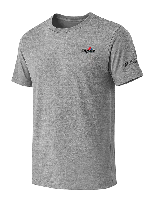 BELLA+CANVAS Heather Grey CVC Short Sleeve Tee w/M350 Logo, Piper Logo