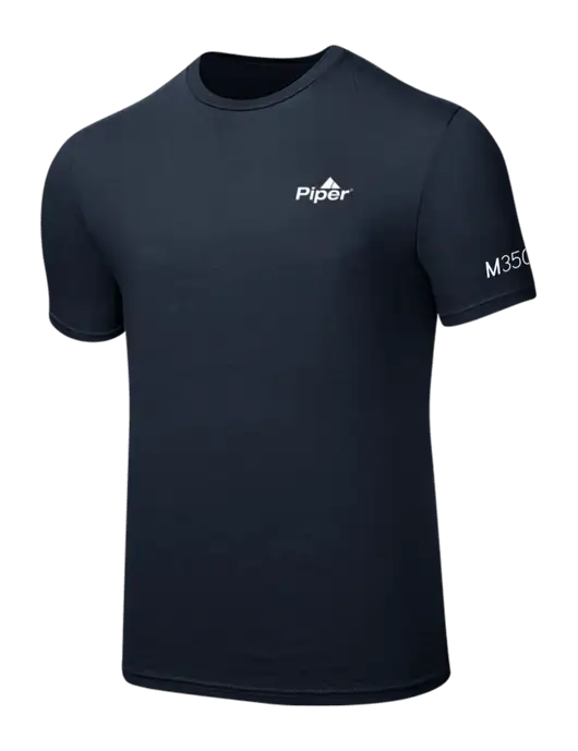 Seriously Soft Navy T-Shirt w/M350 Logo, Piper Logo