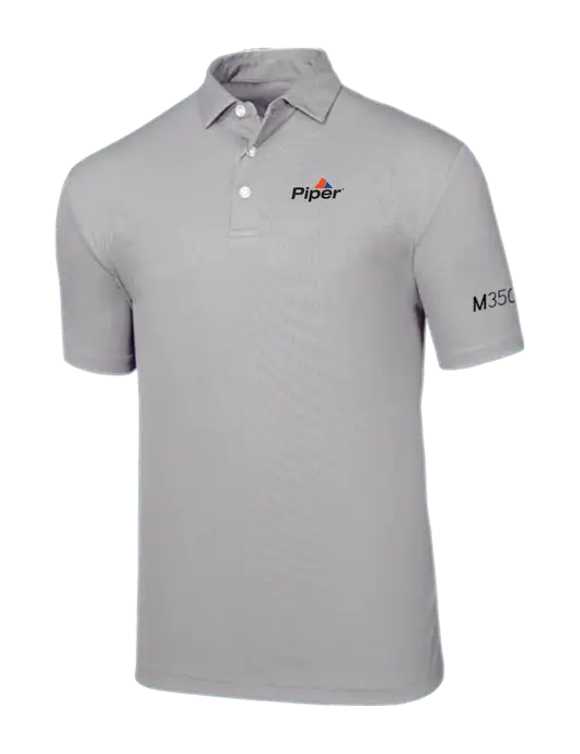 Callaway Birdseye Light Grey Polo w/M350 Logo, Piper Logo
