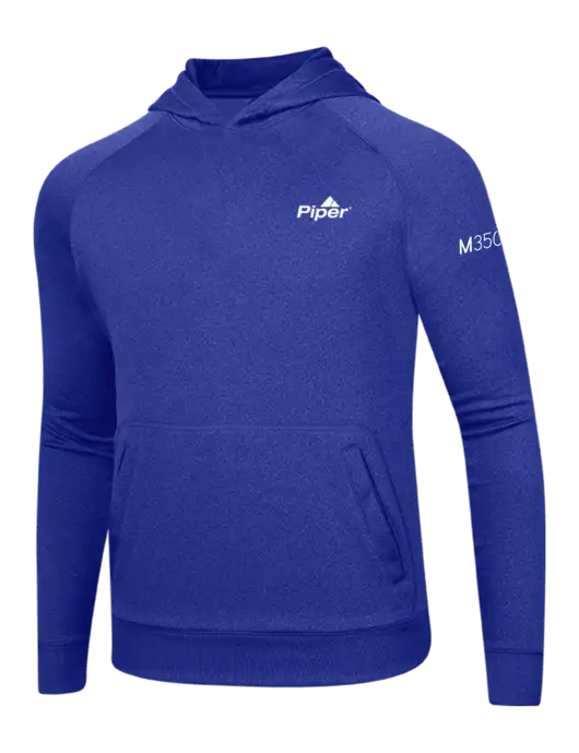 Tech True Royal Fleece Hooded Sweatshirt w/M350 Logo, Piper Logo
