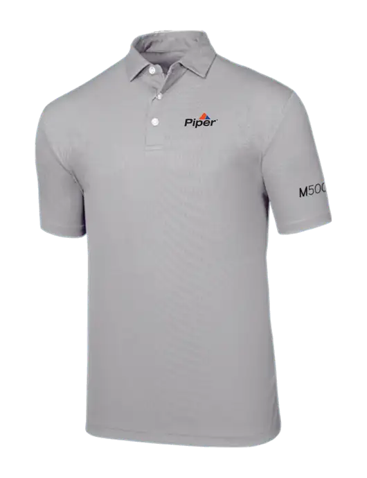 Callaway Birdseye Light Grey Polo w/M500 Logo, Piper Logo