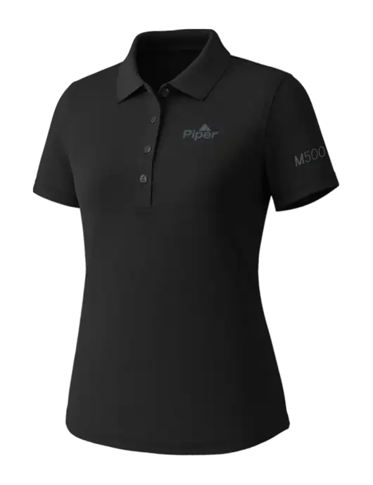 Callaway Womens Core Black Performance Polo w/M500 Logo, Piper Logo