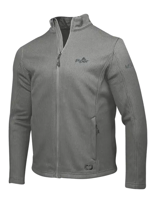 OGIO Medium Grey Grit Fleece Jacket w/M500 Logo, Piper Logo