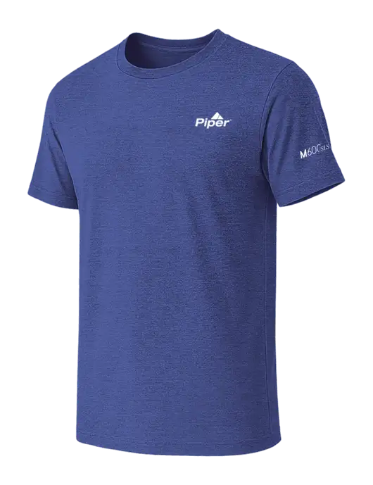 BELLA+CANVAS Heather Royal CVC Short Sleeve Tee w/M600/SLS Logo, Piper Logo