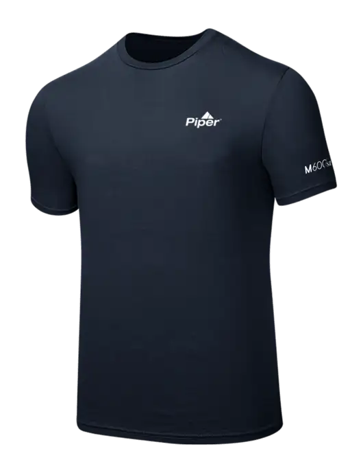 Seriously Soft Navy T-Shirt w/M600/SLS Logo, Piper Logo