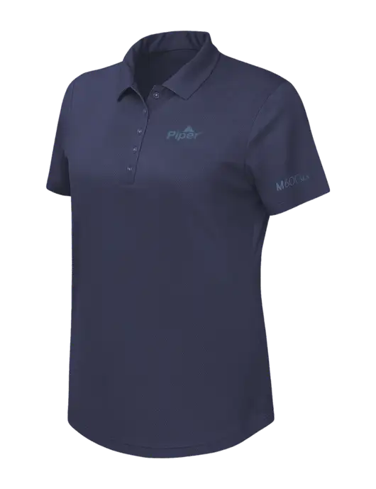 Callaway Womens Birdseye Navy Polo w/M600/SLS Logo, Piper Logo