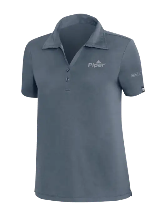 TravisMathew Dark Slate Blue Womens Coto Performance Polo w/M600/SLS Logo, Piper Logo