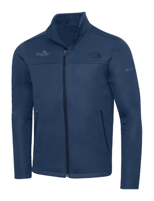 North Face Dark Navy Ridgewall Soft Shell Jacket w/M600/SLS Logo, Piper Logo